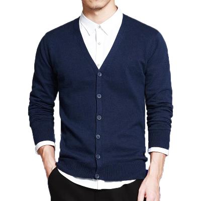 China New Design Button Front Anti-Shrink Men's Cardigan Wool Sweater Cardigan Men Sweater for sale