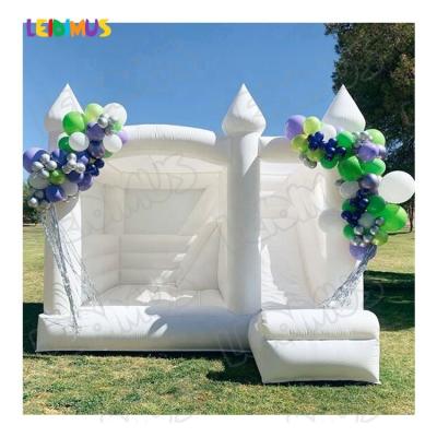 China Kids Play Bouncy Castle Jumping White Commercial Children Party Center Adult Inflatable Decoration With Tent For Happy Wedding for sale