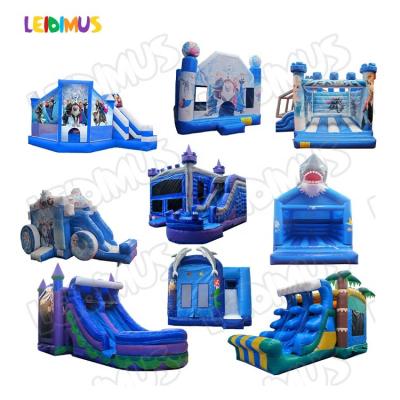 China Children Play Center Electric Fan For Frozen Single Bouncy Castle Inflatable Jumping Giant 15ft for sale