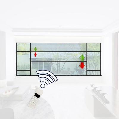 China Radfix Auto Sliding Aluminum Vertical Window Modern Sunroom Sliding Vertical Sash Window With Sunshade Screen for sale