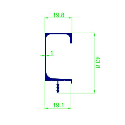 China JGM-051 Radfix Decorations Aluminum Extrusion Profile Manufacture in China OEM G High Quality Aluminum Profile for Furniture Hardware for sale