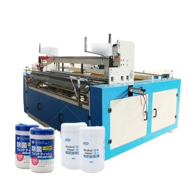 China Wet Tissue Making Machine with Spunlace Non-woven Fabric Canister Wet Wipes Machine for sale