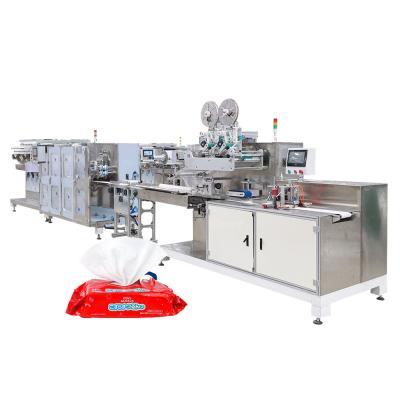 China 8000 Wipes Production Line Spunlace Material Baby Wet Wipes Folding and Packing Machine for sale