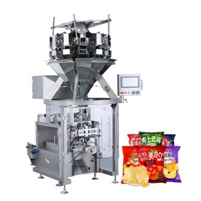 China Film Material Automatic Snack Packing Machine for Potato Chips Crisps Peanuts and Seeds for sale