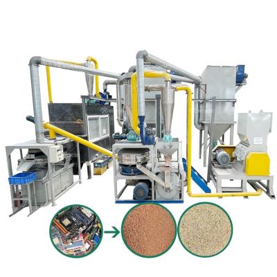 China 1000 kg/h Waste PCB Board Recycling Machine Printed Circuit Board Motherboard Recycling Line for sale