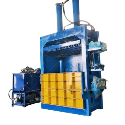 China Hydraulic Driven Recycling Vertical Baler Equipment Vertical Waste Paper Plastic Film Baler Equipment for sale