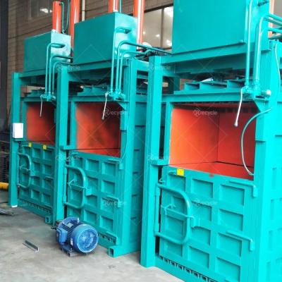 China Automatic Hydraulic Second Hand Clothes Lifting Chamber Textile Recycling Baler for sale