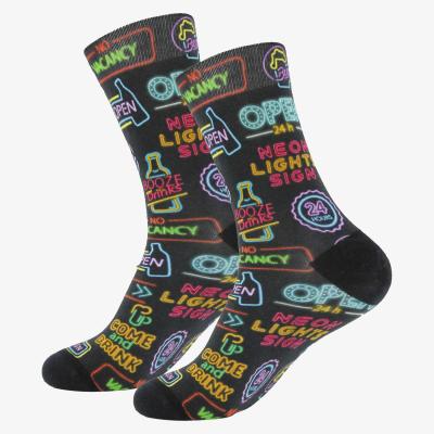 China Latest Hot Seller QUICK DRY Mens Bamboo Colorful Custom Printed Socks High Quality Custom Made Socks for sale