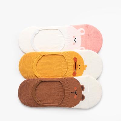 China 2021 new arrival high quality cotton invisible antibacterial no show cartoon women custom socks for sale