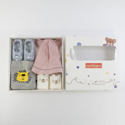 China 2021 Latest QUICK DRY Cute Cartoon Cotton Animal Baby Bangs Gift Set for sale