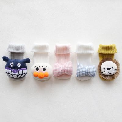 China 2021 QUICK DRY EUS Custom Design Cotton Cartoon Thick Animal Head Cute Knitted Baby Toys Socks for sale