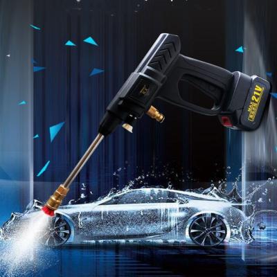 China 2021 ABS factory price portable cordless lithium battery cleaning water jet pressure gun for car wash for sale