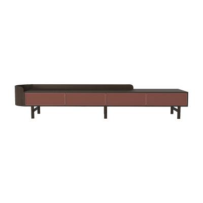 China Modern Luxury Favorable Price Practical Solid Wood TV Stand Living Room Furniture And Center Table for sale