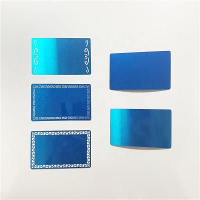 China Europe 0.2/0.45mm thickness metal foil cheap regular blank aluminum business card for sale