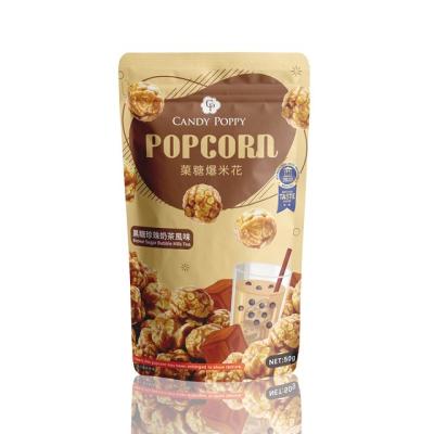 China Trans-Fat Free Brown Sugar Bubble Milk Tea Flavored Air Popped Popcorn For All Ages Made in Taiwan for sale