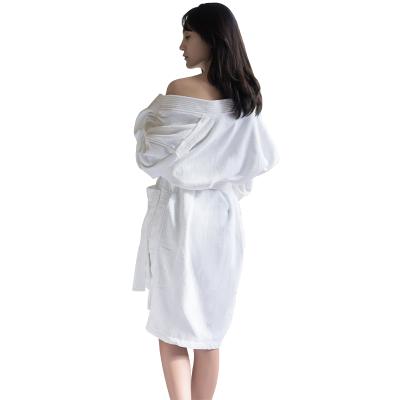 China Top Fashion Bathrobe Custom Size100% Cotton Unisex Solid Adult Bathrobe QUICK DRY for sale