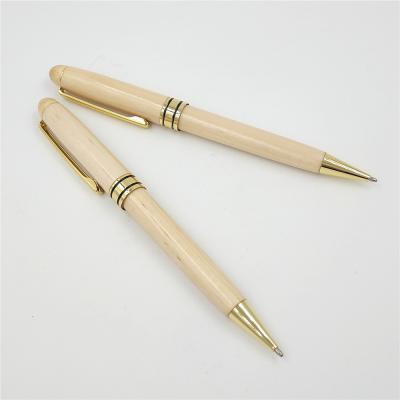 China office & School Pen Fast Delivery Stock Sale Maple Wood Pen School Pens Promotion Gift Black Ink Pen for sale