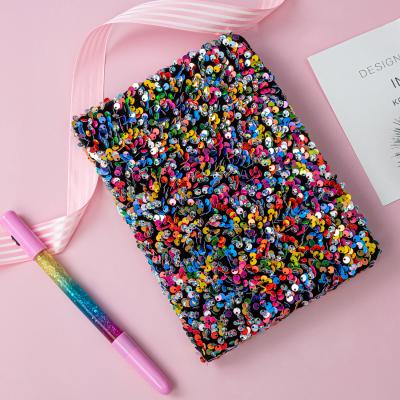 China Custom Printed School Dairy Paper School Dairy Rainbow Factory Rainbow Glitter Cover Promotional Notebook Notebook for sale