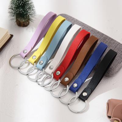 China Factory wholesale high quality metal mute key chain or custom made PU leather watch band key ring for sale