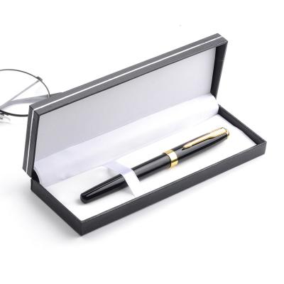 China Recyclable Luxury Empty Morocco Paper Pen Box Packaging Gift Box Pen With Gold Foil Logo for sale