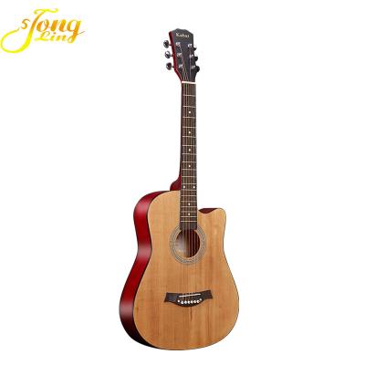 China Wholesale Flawless Veneer Acoustic Folk Cutaway Guitar for sale