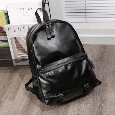 China High quality white black stylish korean thin waterproof leather laptop backpack for sale