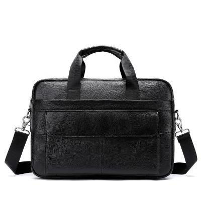 China Retro Business Men Scare Leather Briefcase Shoulder Messenger Bag For 14