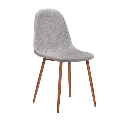 China Good Price Fancy Sales Hotel Modern Fabric Living Room Counter Simple And Beauty Single Chair With Light Brown Wood Finish Metal Legs for sale