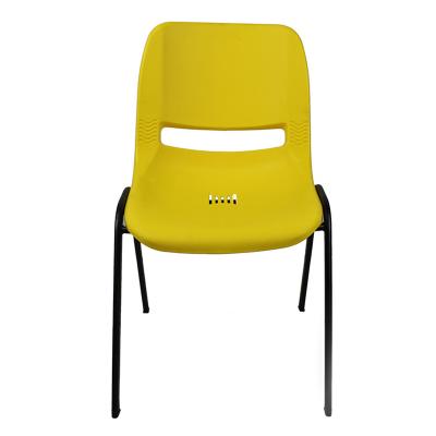 China Cheap Office Furniture Modern School Stacked Strong Plastic Chair With Arm Table for sale