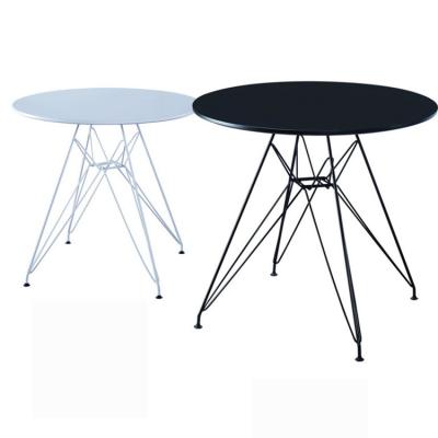 China Round coffee table high-grade transparent glass-glass dining table living room table for sale