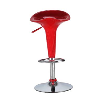 China Modern Height Swivel Base Swivel Bar Counter Bar Stools ABS Plastic Chromed Adjustable Height Kitchen Bar Chairs for sale