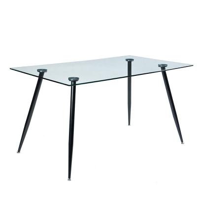 China Modern High Quality Tempered Glass Top Glass Dining Table Top Price for sale