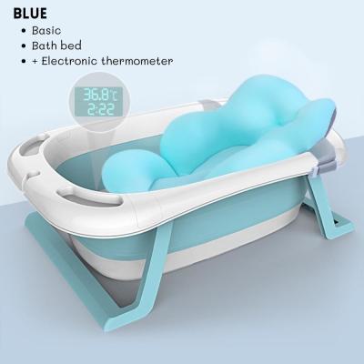 China Bañera plegable portátil para niños con termómetro y ducha en venta