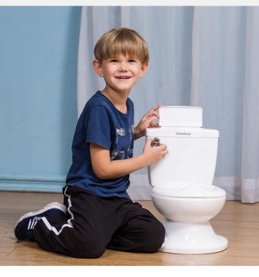 China Ouninbear Plastic Handle Button Baby Potty Training Toilet with Training Potty Feature for sale