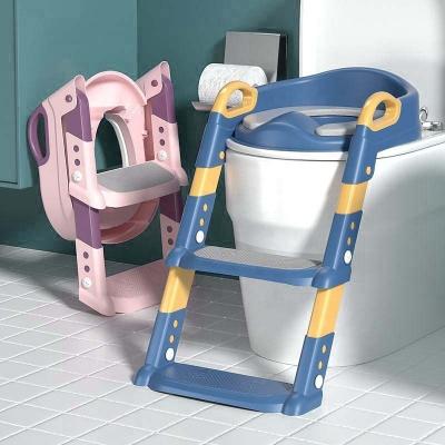 China OUNINBEAR Plastic Potty Training Toilet Seat With Step Stool Ladder Anti Skid for sale