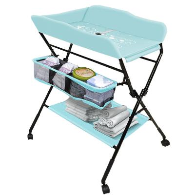 China Green Multifunctional Portable Baby Changing Table Collapsible Changing Table for sale