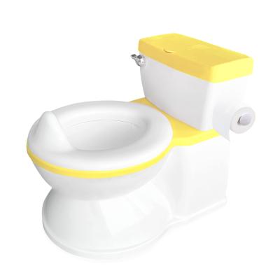 Cina 2 in 1 giallo pieghevole bagno del bambino sedile di allenamento di sicurezza cartone portatile Realistic Commode sedile copertura in vendita