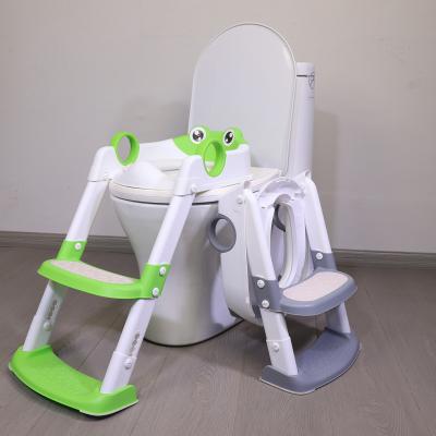 China Weiches Kissen Babypotty Training Toilettensitz mit Stuhl Stuhlleiter Umweltfreundliches Design zu verkaufen