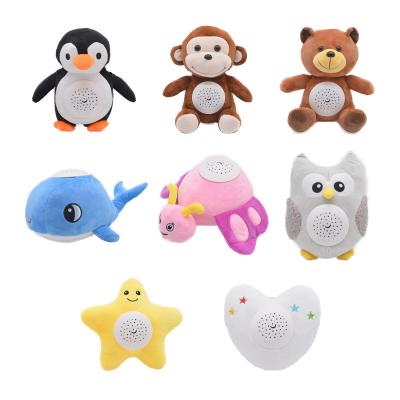 China New Baby Plush Starry Night Dream Projection Light Music Soothing Doll Sleep Children Creative Gift Toys for sale