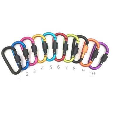 China Wholesale High Quality Aluminum Carabiner Locking Clip Hook Climbing Aluminum Snap for sale