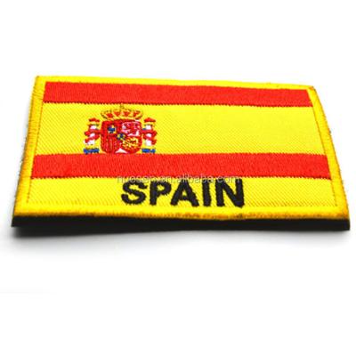 China 3D Spain Country Flag Patch Good Quality Small Embroidery Patches American Flag Patch for sale