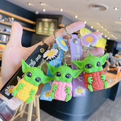 China 1pc/bag Cute Cartoon Figures Soft Keychains 3D Sillione PVC Keychains for sale