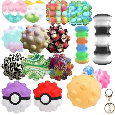 China New 3D PoppIt Shaker Person Toys Birthday Squeeze Kids Antistress Dimple Toy Relieve Autism Pinch Ball Single Sensory Push Up Adults Silicone for sale