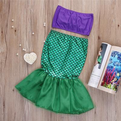 China China Kids Cute Mermaid Costumes For Babies Princess Ariel Dress The Little Mermaid Mermaid Ariel Cosplay Princess Costume Dress for sale