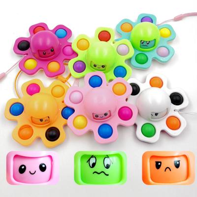 China China New Rainbow Octopus Emoji-Changing Finger Spinner Lift Up Wiggler Toys for sale