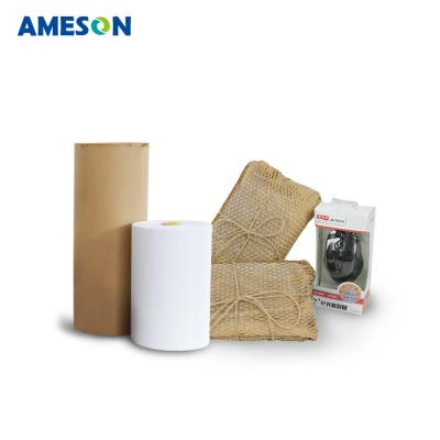 China Recycled Materials Ameson Cushion Honeycomb Protective Paper Wrapping Rolls For Packaging for sale