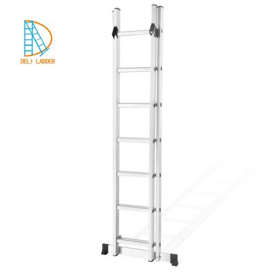 China Outdoor Height Adjustable 2 Section Extension Ladder, Universal Combination Folding Step Ladder, Price Aluminum Step Ladder for sale