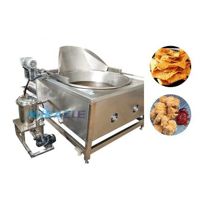 China Fast Temperature Potato Chips Fried Machine Product Line Round Electric Rising Deep Fryer Frying Machine for sale