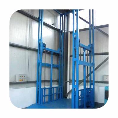 China Heavy Duty Guide 1t~15t Handling Workshop Factory Double Rail Industrial Material Hydraulic Cargo Lift for sale