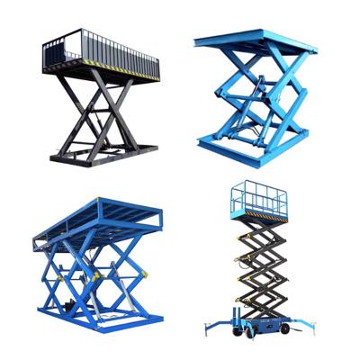 China Hotels Electric Car High Quality Stationary Hydraulic Fork Shear Fixed Scissor Lift Table/Shear Fixed Forklift for sale